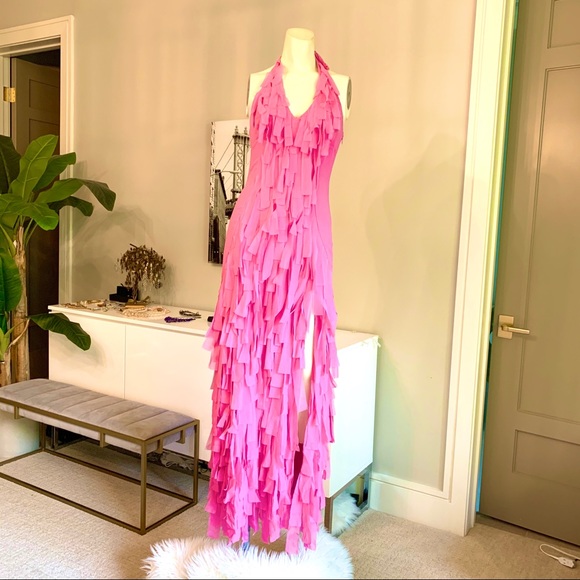 BCBGMaxAzria Dresses & Skirts - BCBGMaxAzria SILK fuchsia evening gown 2 small